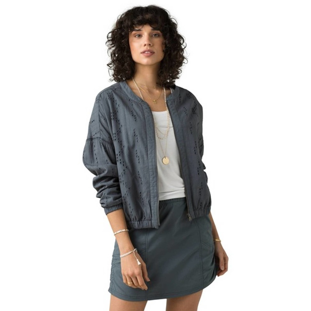 Prana Women's Charcoal Gray Bomber Jacket